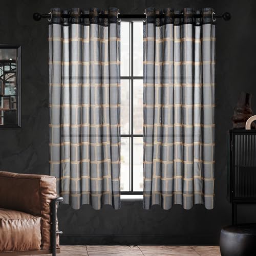 Deconovo Cortinas Translucidas para Salon con Dibujos de Timmore ...