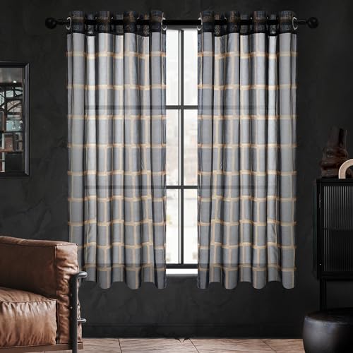 Deconovo Cortinas Translucidas para Salon con Dibujos de Timmore ...