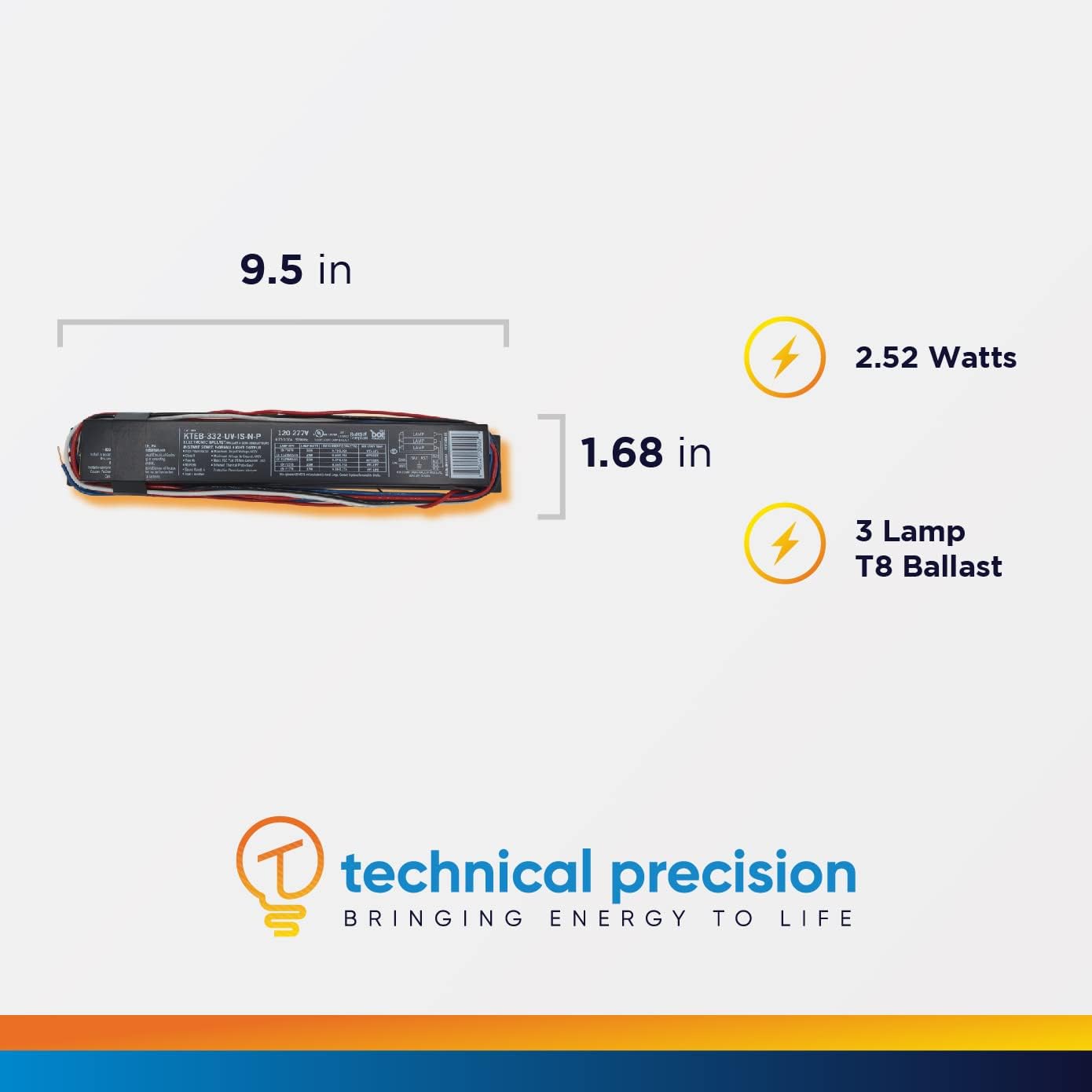 Technical Precision Replacement for OSRAM Sylvania QTP 3X32T8/UNV PSN-SC Ballast is Compatible with OSRAM Sylvania