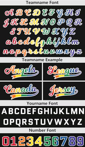 Custom Rainbow Baseball Jersey para Hombre/Juvenil/Mujer con Bordado/Impreso, Personalizado con Nombre, Número y Logo miniatura 5