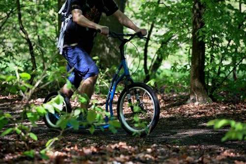YEDOO Four Y40 Tretroller - bis 150 kg, mittelgroßer, Stabiler Kickscooter mit Scheibenbremsen und 20/16 Lufträdern - Dogscooter für Erwachsene, für Natur und urbanes Off-Road. Rot