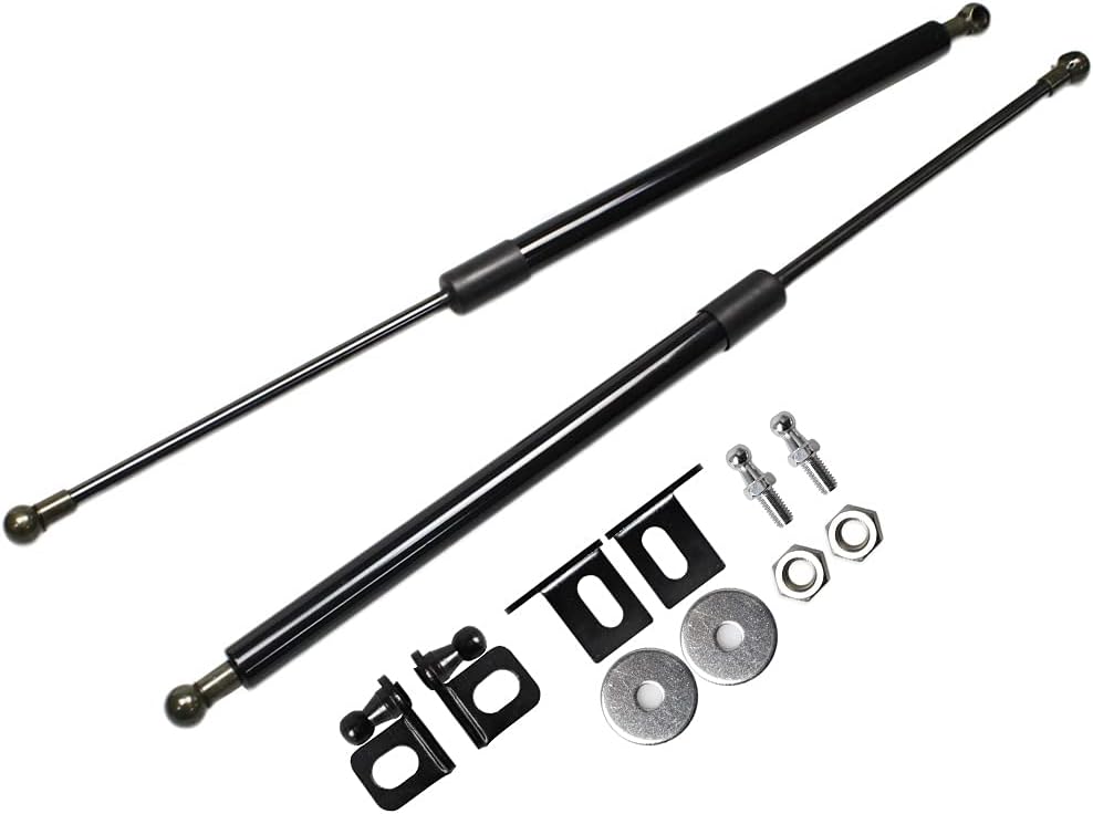 Lift Supports for Honda Civic 9th FB/FG 2011-2016 Front Bonnet Hood Modify Carbon Fiber Gas Charged Shock Dampers Spring Struts Bar (2 PCS) (Normal Black)