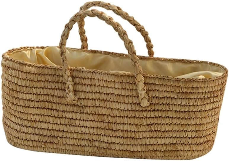 Raffia Bag Beach Vacation Rustic Japanese Handbag Woven Large Capacity Vegetable Basket