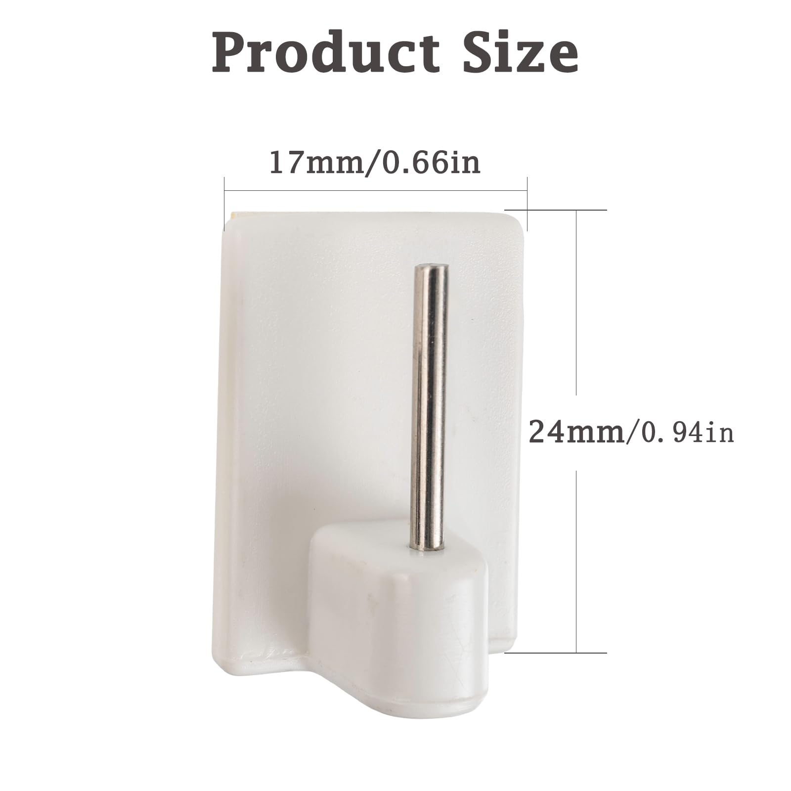 30 Ganci Per Tende Adesivi – Bianchi, 2,4 X 1,7 Cm – Nessuna Perforazione – Adatti A Piastrelle, Legno, Metallo