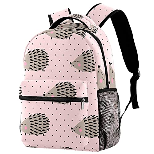 Sac à dos rose hérisson résistant pour transporter vos cours