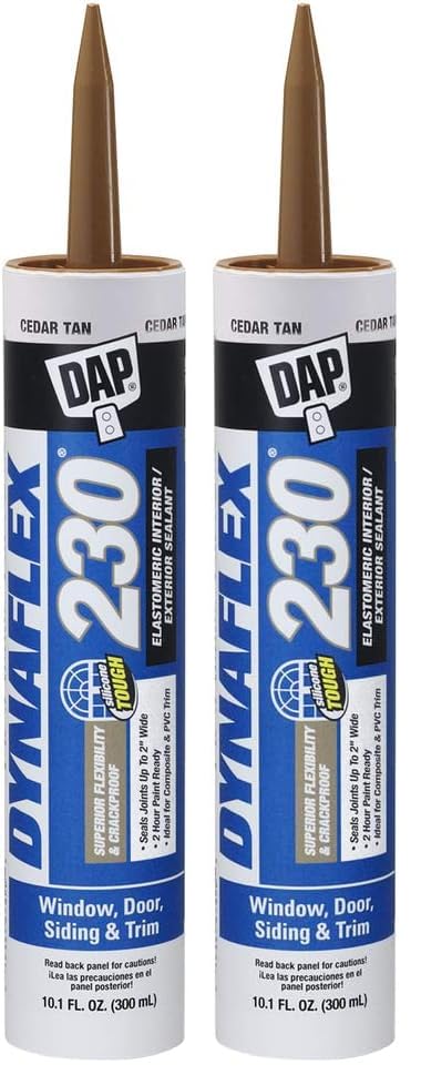 Image of DAP Dynaflex 230 Premium Elastomeric Sealant, Cedar Tan, 10.1 Oz (7079818412) (Pack of 2)