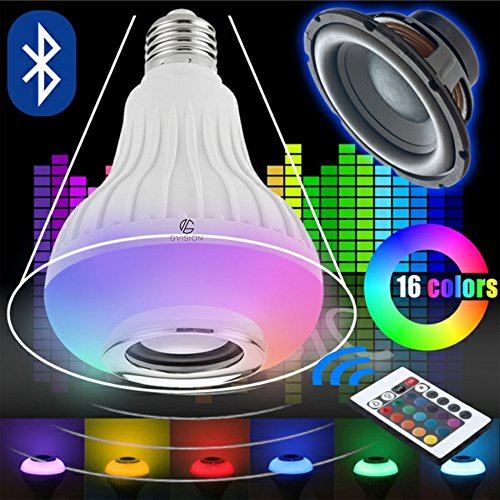 Light Bulb with Bluetooth Color Changing Features/Smart Audio LED Multicolored Changing Lamp with Wireless Speaker/ great for outdoor or indoor use for Parties, Bars, DJs, Nightlight
