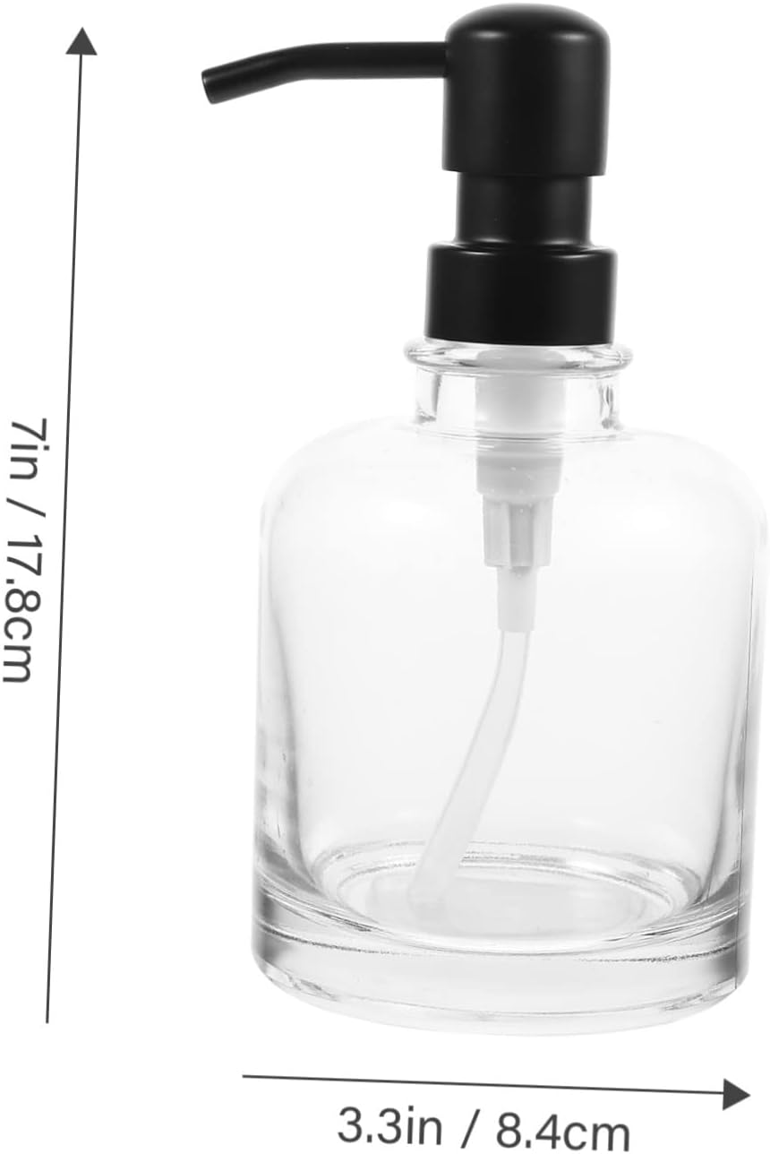 2Pcs Soap Dispenser Refillable Lotion Bottles with Pump for Bathroom Kitchen and Travel Elegant Design