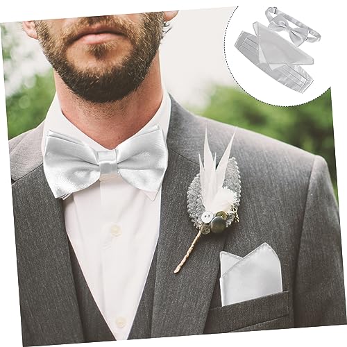 Set de pajarita y fajín de seda para hombre miniatura 4