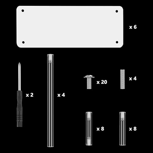 Miniatura 6 de Thyores Juego de 2 elevadores de exhibición de acrílico, soporte de 3 niveles para cupcakes, mini estante pequeño, soporte transparente para