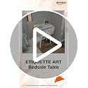 Image of ETIQUETTE ART Modern Bedside Table with Solid Wood Legs Minimalist and Practical Bedside Table End Side Table with 2 Drawer Storage for Bedroom & Living Room (White)