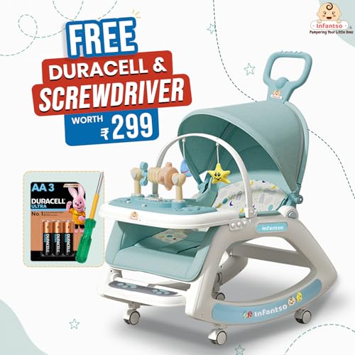 Infantso Prime (6-in-1) Baby Rocker for 0 to 2 Years 06 Rocker Blue - Image 3