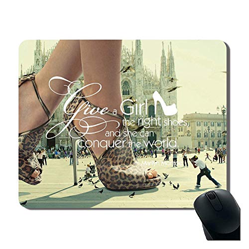iFUOFF Mousepad, High-Heeled Shoes Fashion Oblong Mouse Pad Mat with Rubber Gift Idea Non Slip Gaming MousePads