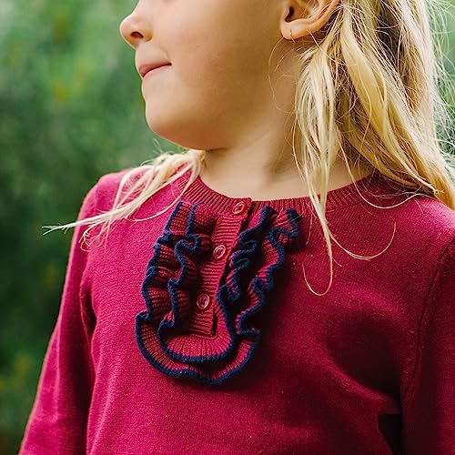 Hope & Henry Girls' Cable Knit Raglan Turtleneck Sweater4