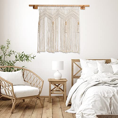 Macrame Valance Wall Hanging Boho Valance Window Treatments Valance 29" W X 33" H For Bedroom Living Room Kitchen Bathroom Wall Decor,1 Panel #TOP1