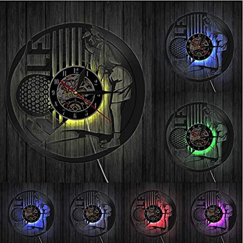 Horloge Murale Jouer au Golf silencieuse pour decorer un mur vide