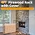 UFavo Home 4 ft Firewood Log Rack Oudoor with Cover Fireplace Wood Storage Racks Metal Firewood Holder for Indoor Patio Deck, Black