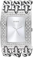 GUESS Women's U1275L2 Analog Display Quartz Gold Watch, Silver Tone/Silver Tone/Silver, HEAVY METAL