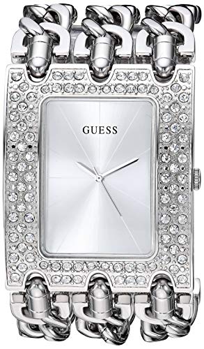 Image of GUESS Women's Quartz Watch with Stainless-Steel Strap, Silver, 46 (Model: U1275L1)