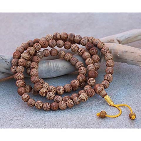 DharmaObjects® Tibetan Buddhist MEDITATION 108 Beads Genuine BODHISEED MALA For Compassion Cover