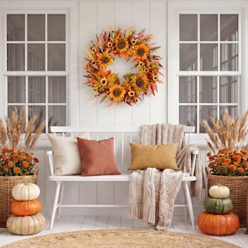 24" Fall Wreath Front Door - image 8