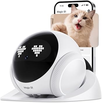 Mobile Pet Camera Robot, 1080P App-Controlled Home Camera for Dogs Cats