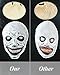 ABONDEVER Scary Halloween Mask Smiling Demon Mask Creppy Halloween Masks with White Eye Evil Devil Horror Latex Mask