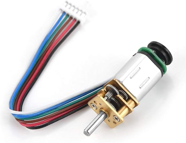 Hilitand DC 6V Gear Motor, Mini Gear Box Motor, 2W GBMQ-GM12BY20 Gear Motor with Magnetic Coded Disc Hall Encoder(6V 30RPM)