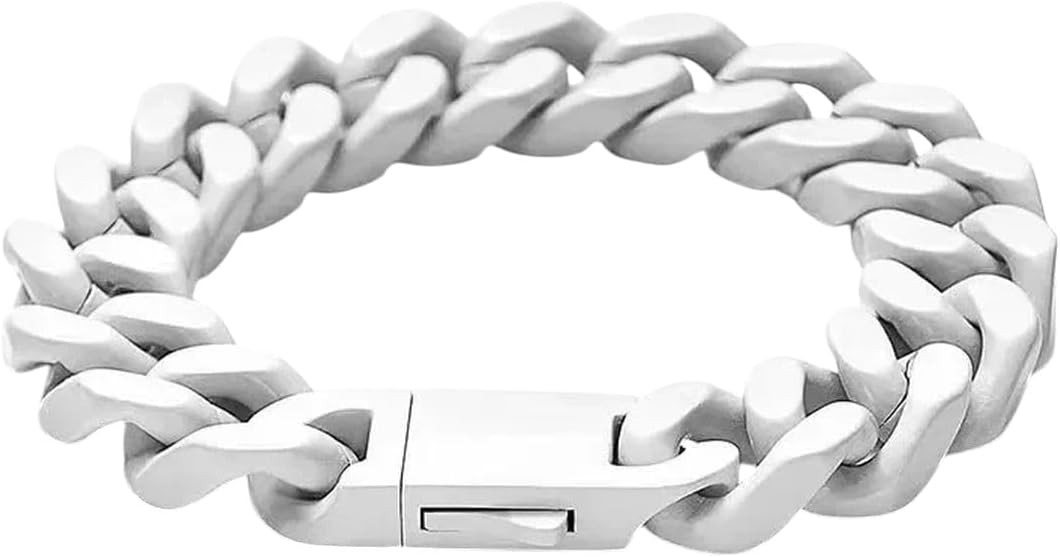 New 2025 Unisex Original Stainless Steel Design Style Color Titanium Couple Hip-Hop Cuban Fashion Bracelet Rap Accessories Decoration Jewelry Luxury With You Trendy Best For Gift For Women And Men