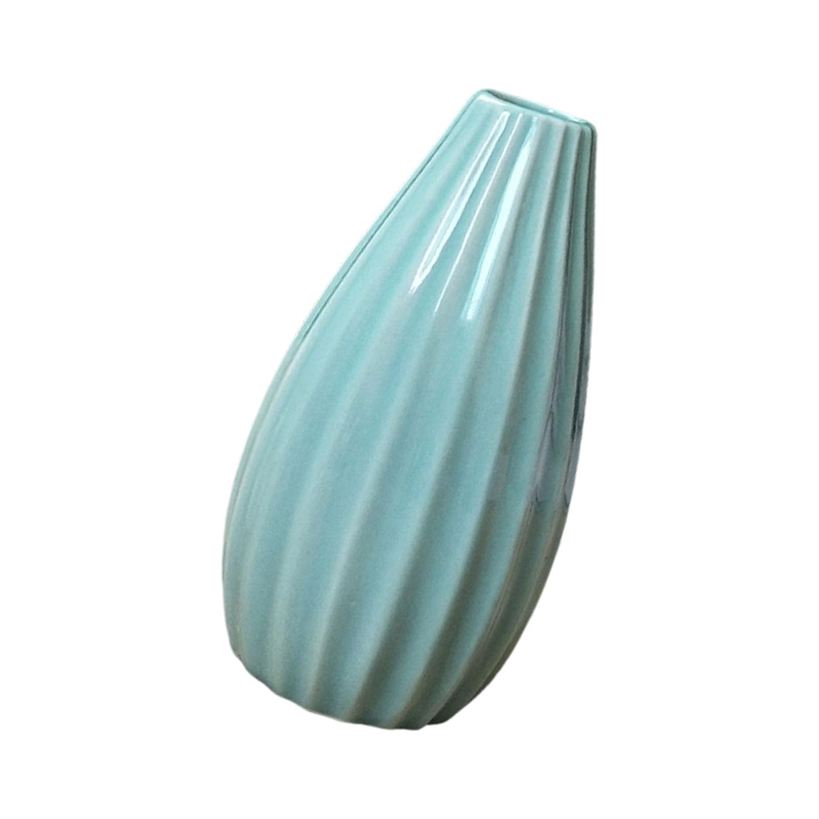 Minimalists Ceramic Vases with Vertical Textured Floral Arrangement Container Plant Pots for Home Wedding Centerpiece Ceramic Vases Heat Fired Decors