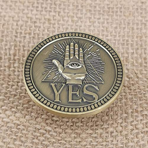Strugglejewelry Yes No Flipping Challenge Coin Decision Maker Collectors Medallion Souvenir (Bronze) - Thumbnail 4