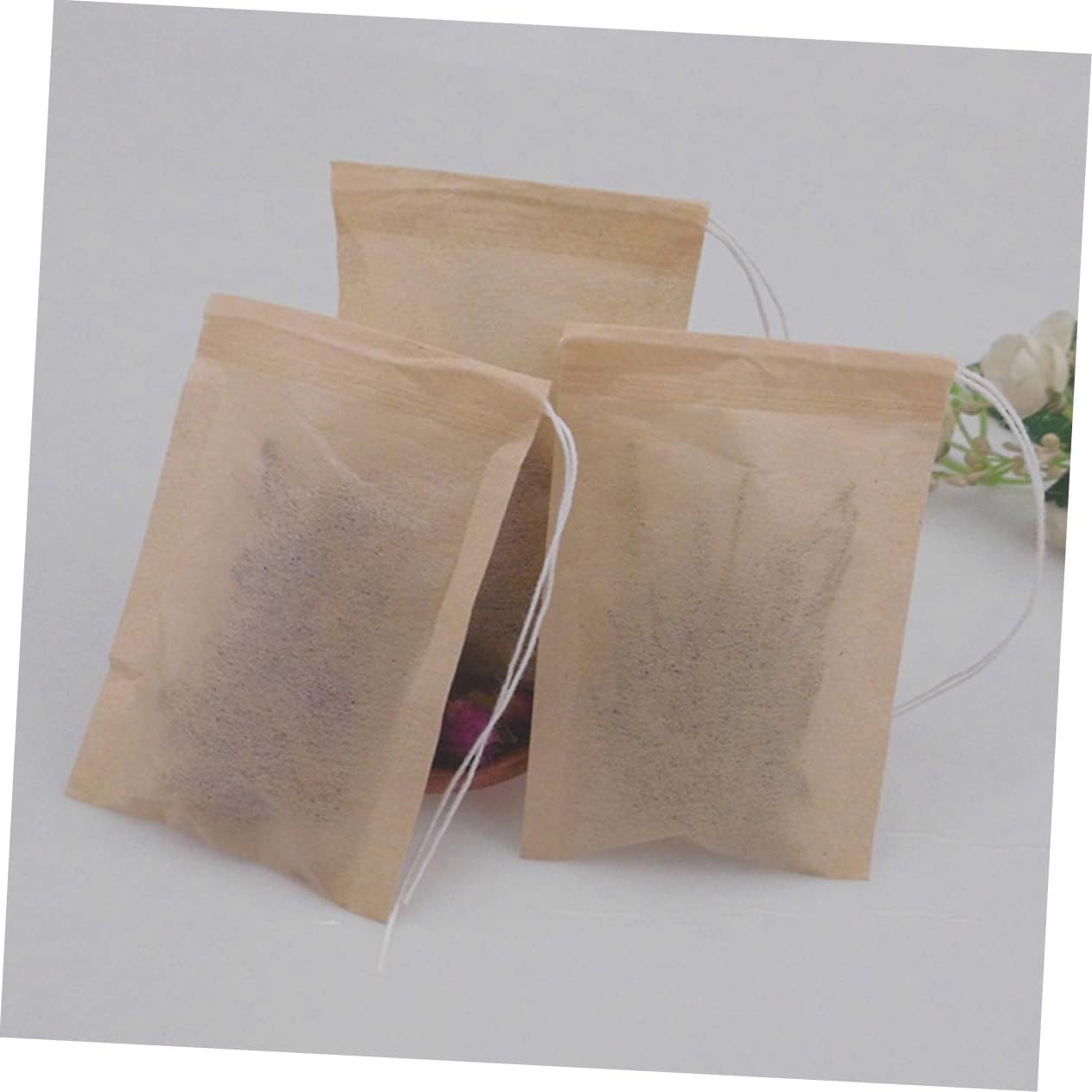 Ciieeo 900pcs Unbleached Drawstring Tea Filter Bags Convenient Sachets for Loose Leaf Tea Coffee and Spices Safe Clean Brewing Experience