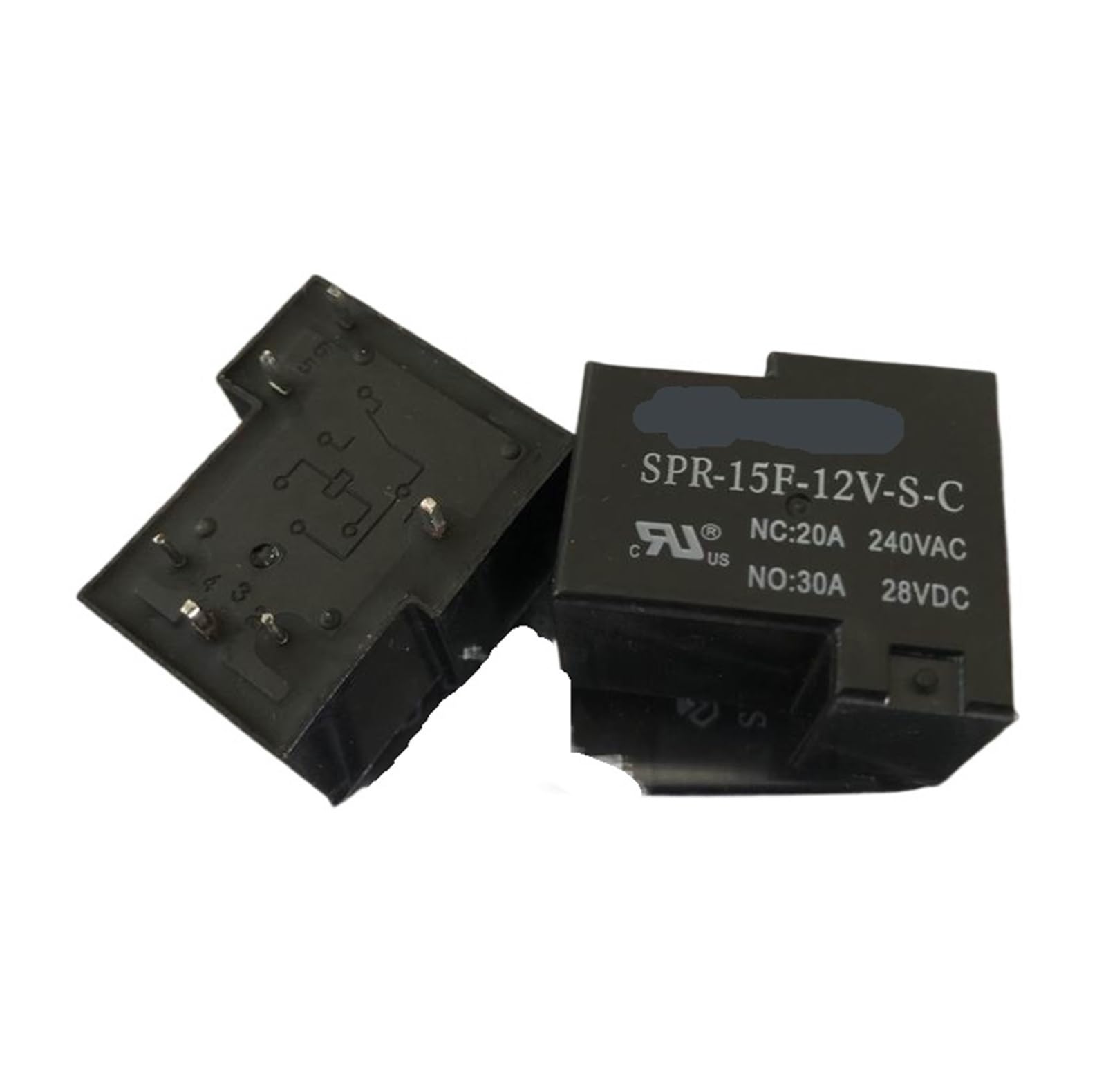 Relé de 6 pines SPR-15F-12V-SC T90-1C-6P de 30A para control de circuitos de automoción