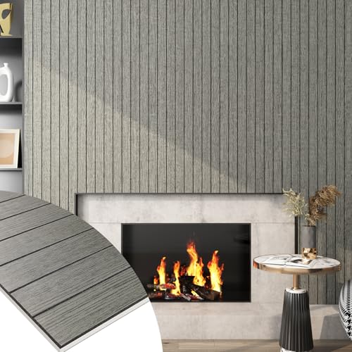 Decotalk Wood Panels for Wall Grey Wood Slat Wall Paneling