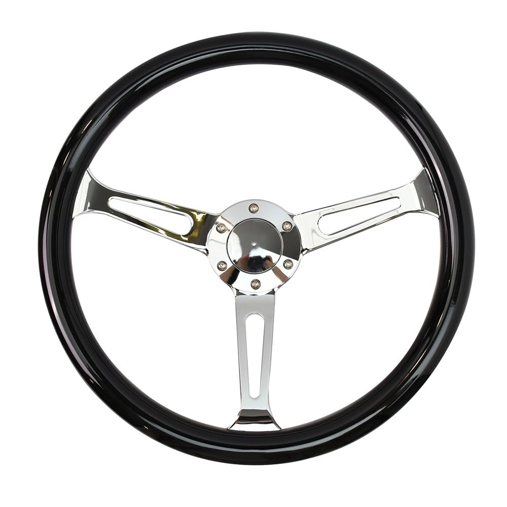 Volant classique en bois, remplacement 380 mm/15 pouces, universel, pour voitures vintage, 6 boulons, idéal pour la modification de voitures vintage, le sport automobile et le JDM.