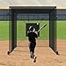 MR Mobile Baseball Batting Cage 24ft, Portable Heavy-Duty Baseball Hitting Cage w/Wheels, Wheel-Based Softball Batting Cage, Fully Enclosed Batting Cage Tunnel Complete Kit w/Frame and Netting