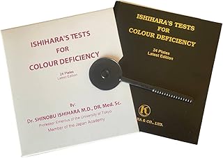 ISHIHARA Color Vision Test Book with 24 Plate with User Manual Occluder