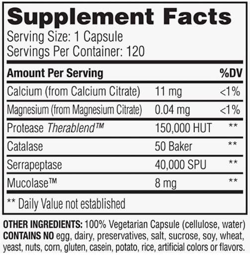 Miniatura 2 de ENZYMEDICA Cápsulas de defensa enzimática, 120 unidades