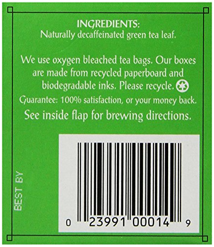 Triple Leaf Tea, Decaf Green Tea, 20 Tea Bags (Pack Of 6) #TOP3