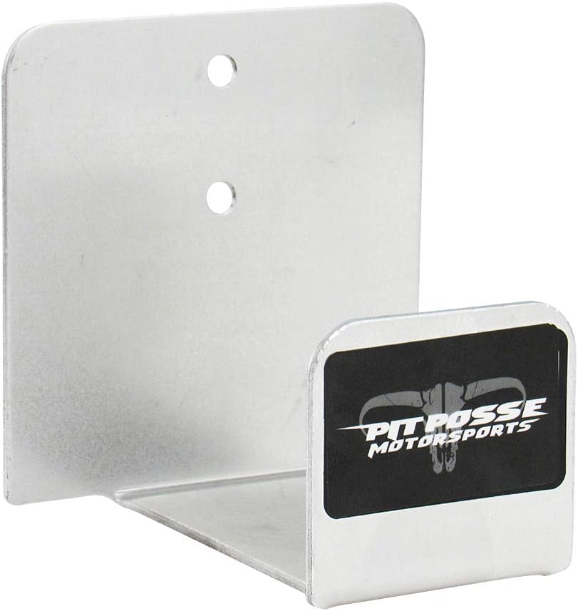 Pit Posse 545 Duct Tape Holder Single Bracket Universal- Made in USA - for Garage Enclosed Trailer Shop Storage Organizer Motorcycle Automotive Race Aluminum Accessories - Holds 1 Tape Roll (Silver)