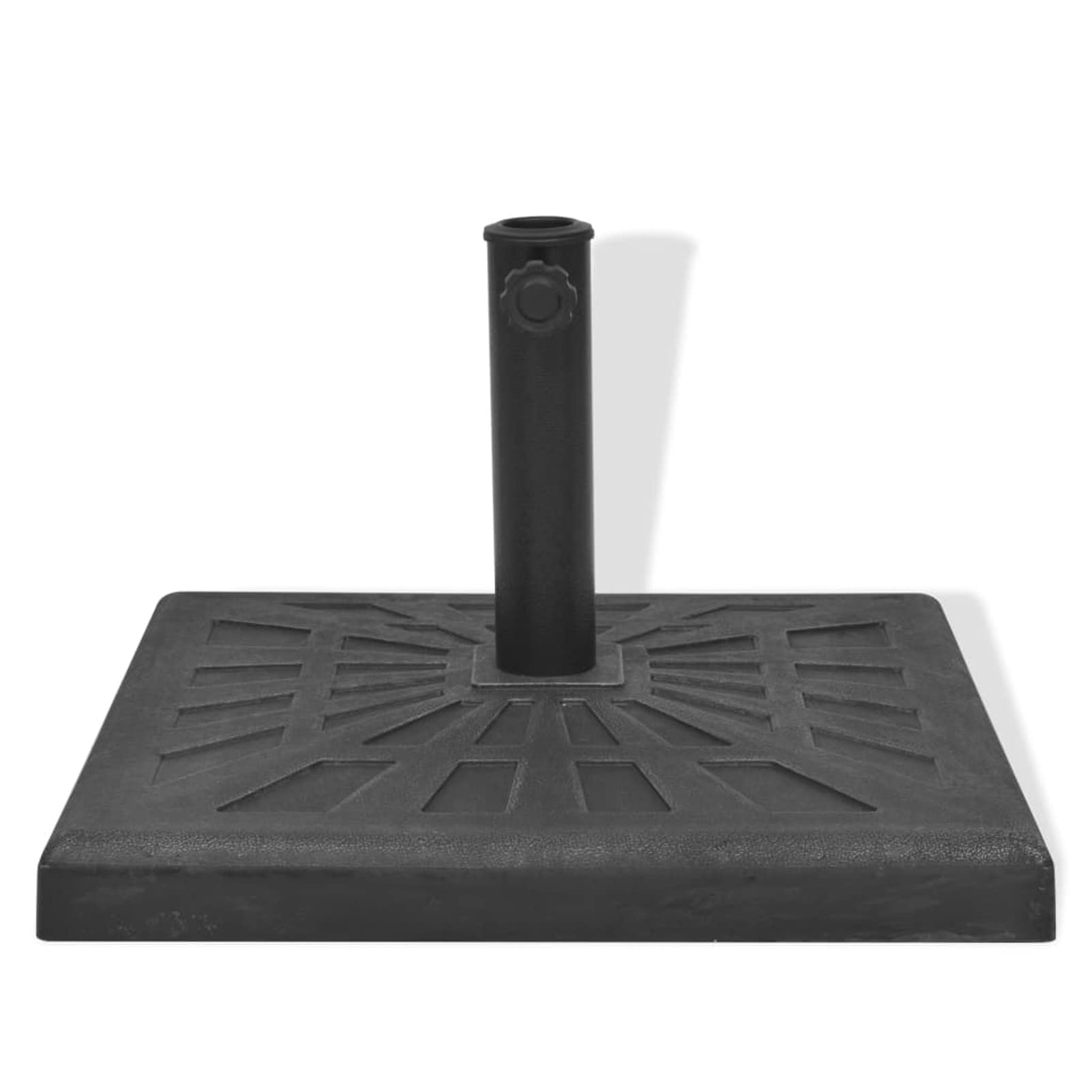 Base carrée de Parasol Résine Noir 19 kg,Pied De Parasol,Pied De Parasol Lourd,Pied De Parasol sur roulettes