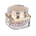 1PCS 30g Upscale RefillableAcrylic Cosmetic Bottles With Screw Lid and PP Liner-Travel Refillable Jar Pot Makeup Face Cream Eye Cream Holder Container Sample Packaging Storage Case(Transparent+Golden)