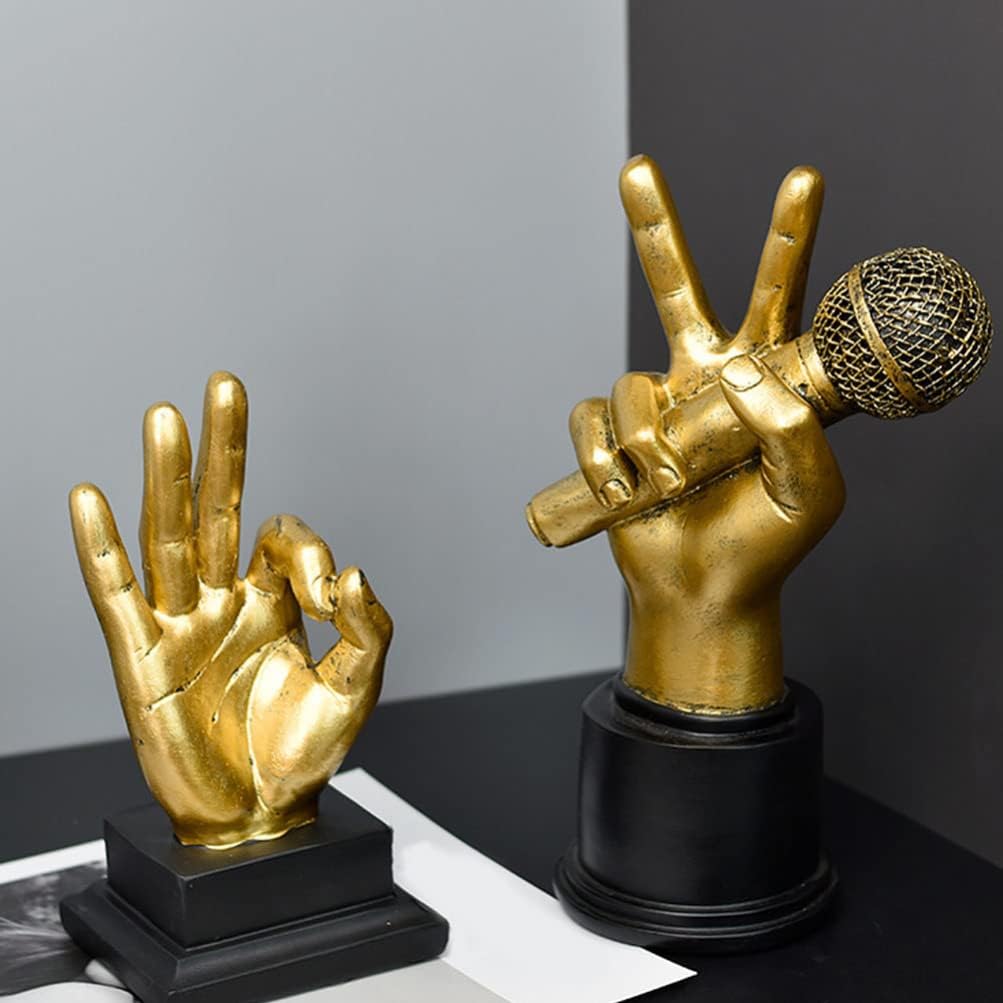 Homoyoyo Retro Gesture Finger Model Realistic Home Decor for Office Table Tv Stand