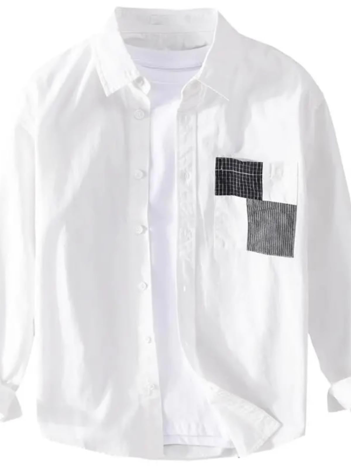 Camicia Casual Retro Manica Lunga Primavera/Estate Abbigliamento per Uomini-Color3-