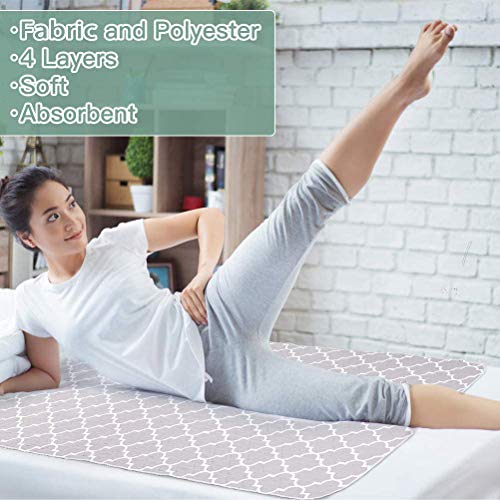 Outcreator 2Pack Bed Pads For Incontinence Mattress Protector Anti-Slip Waterproof Pads (56" X 34") For Toddlers Kids Adults Pets Pee Pads And Machine Washable Absorbency And Leak Proof Edge #TOP5