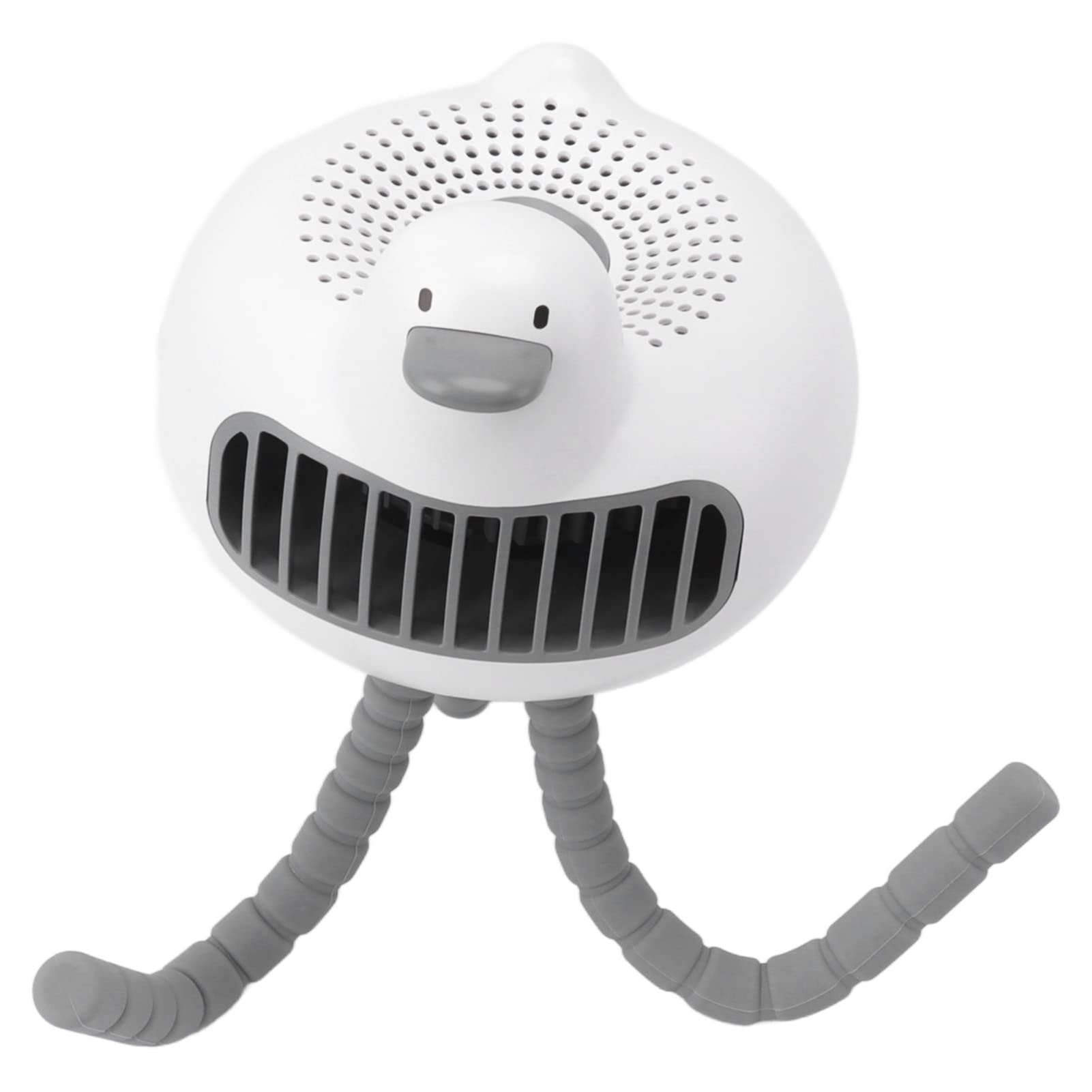 Fafeicy Ventilatore per Passeggino Ricaricabile 3600mAh, Rotazione 130° a Clip, Silenzioso e Carino, con Alimentazione USB per Passeggino, Scrivania, Campeggio, Seggiolino Auto (WHITE)