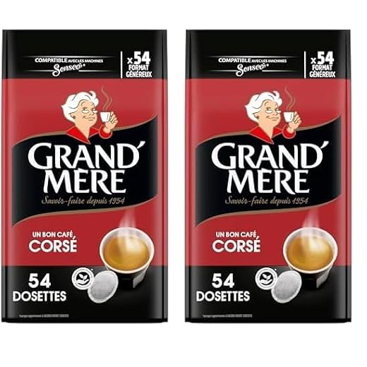 Grand Mère Café Corsé Compatibles senseo, 54 Dosettes (Lot de 2)