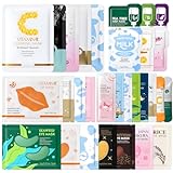 30 STÜCK GESICHTSMASKEN SET, GESICHTSPFLEGE SET DAMEN, ENTHÄLT GESICHTSMASKEN &AMP; GESICHTSKUREN, AUGEN PADS AUGENRINGE, LIPPEN MASKE, MUD MASK, OVERNIGHT FACE MASK, NÄHREND UND FEUCHTIGKEITSSPENDEND