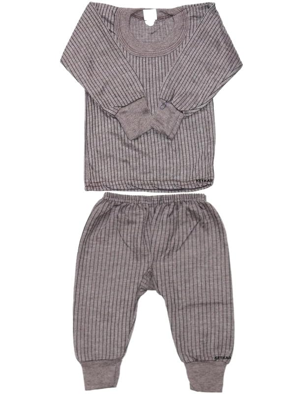 Unisex Kids Winter Wear Thermal Set Innerwear Top & Full Pant Woolen Warmer for Girls Boys, Kids Unisex Body Warmer Thermal (Set of 3) _Multicolour_4-5 Years - Image 7 thumbnail