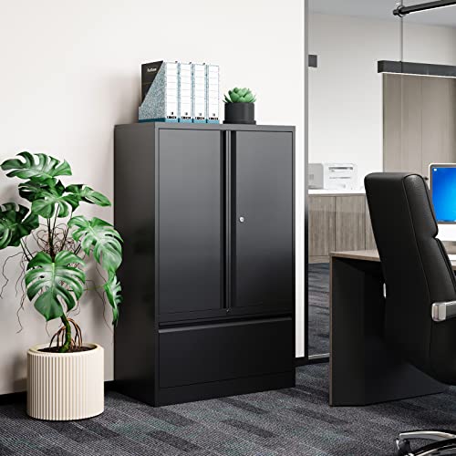 Fesbos Metal Storage Cabinets With Lockable Drawers And Doors, Lateral File Cabinets Metal Filing Cabinet For Home Office Hanging Files Letter/Legal/F4/A4 Size Files #TOP5